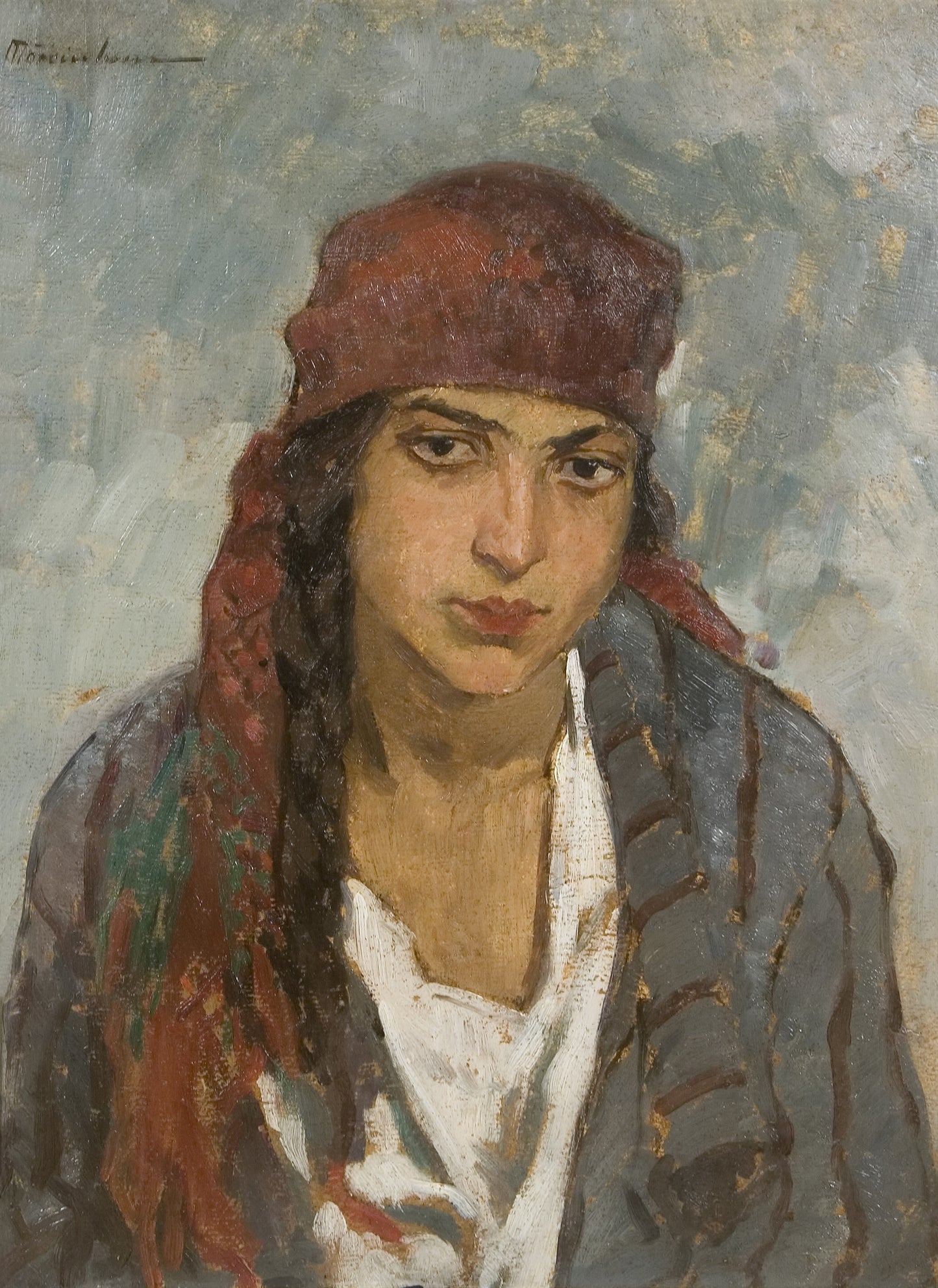 Portrait of a woman by Apostol Manciulescu
