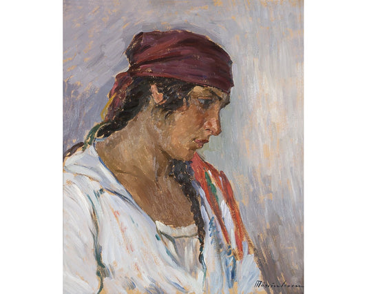 The Purple Scarf by Apostol Manciulescu