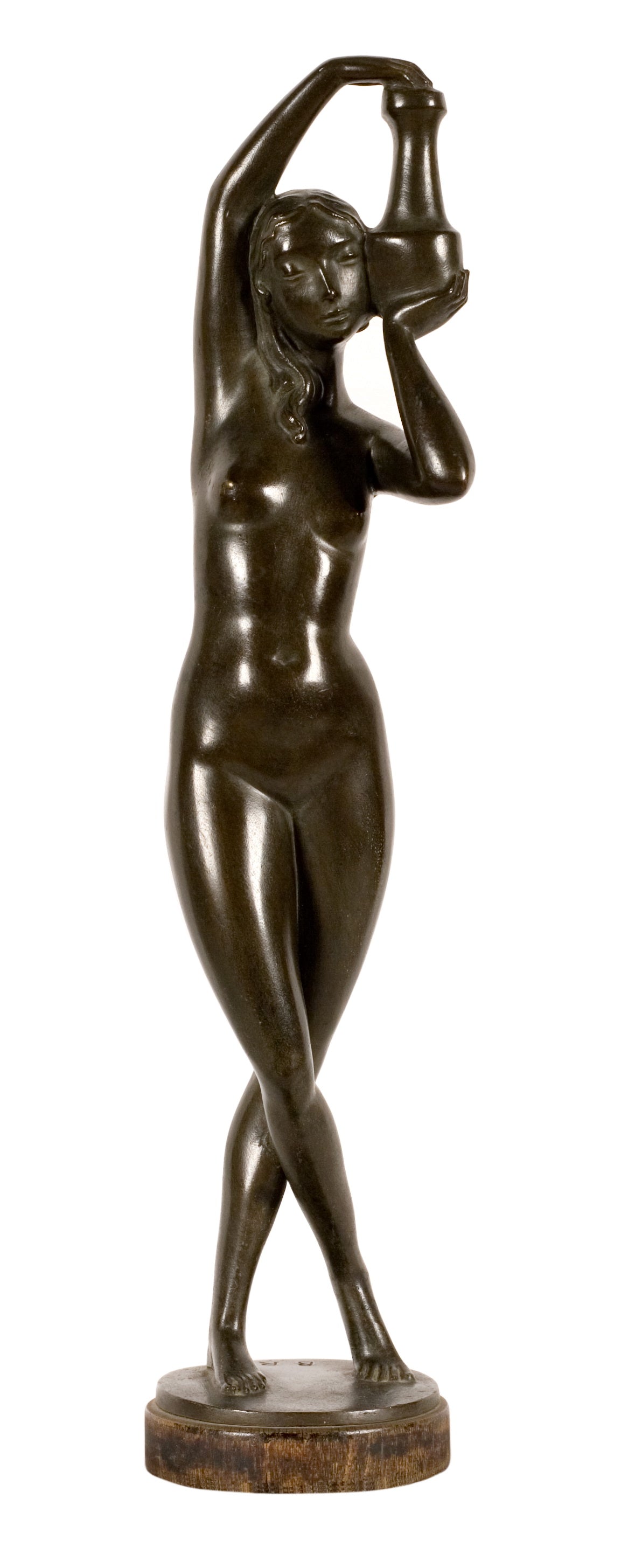 19th-20th Century Monogramist BR- Naked woman with a Picher by Unknown