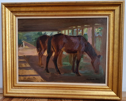 Horses in the Manger by Emil Pap