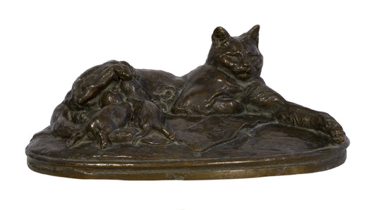 Cat and her Kittens by Emmanuel Fremiet