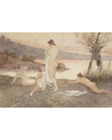 Four Nudes at the Beach by Eugen Ghika Budesti