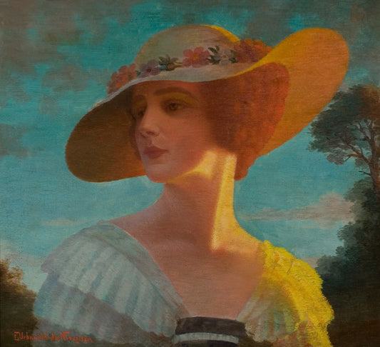 Woman with Sun Hat by Eugeniusz Urbanski de Nieczuja