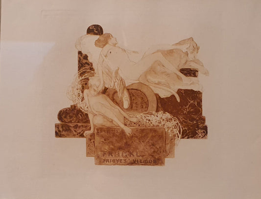 Ex Libris Art Nouveau by Frankl Frigves Vilmos
