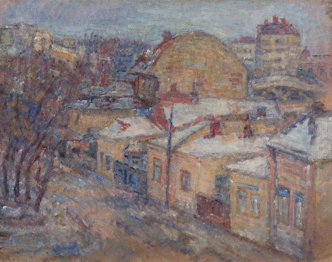 Urban Winter Fall by Gheorghe Popescu