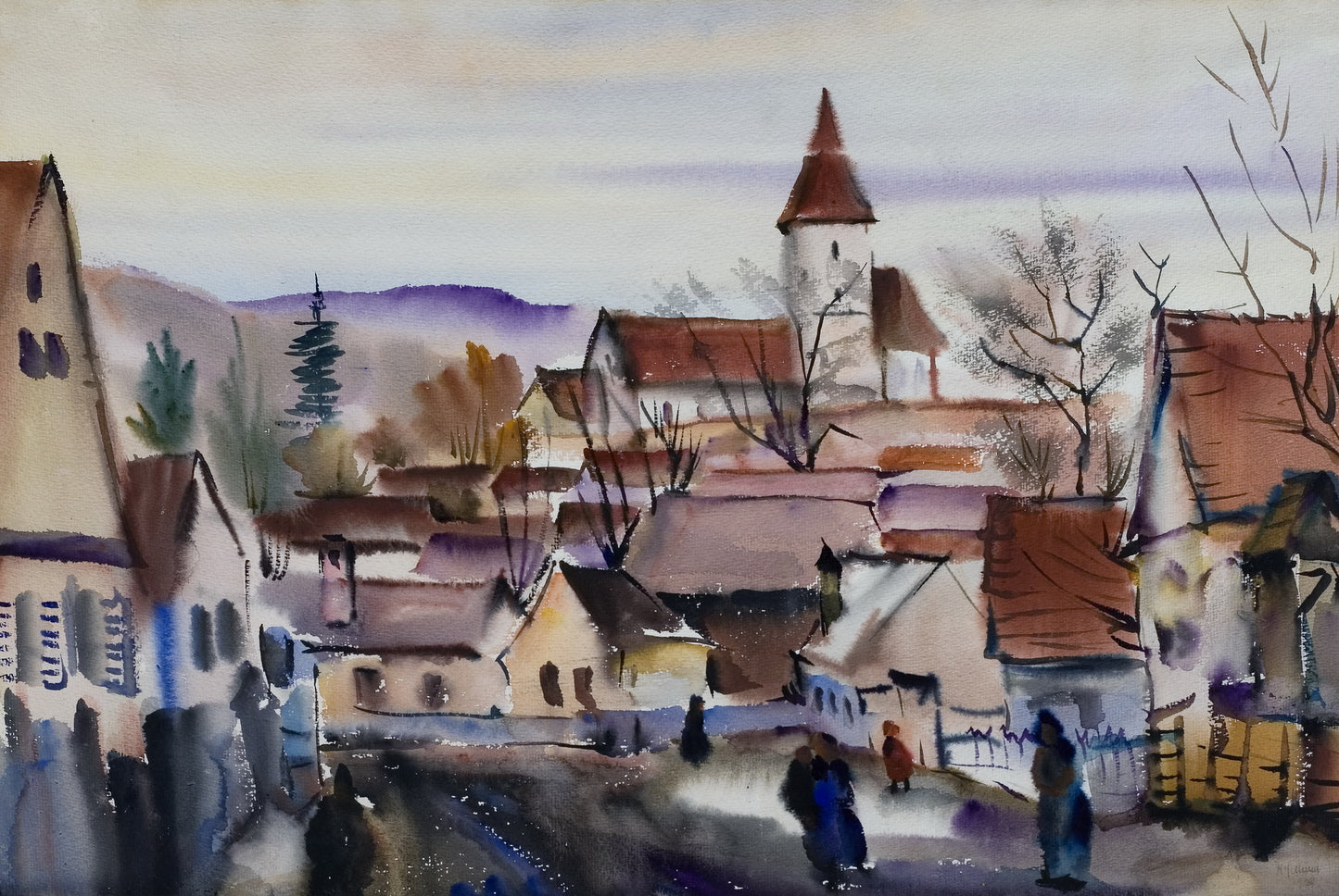 Transylvanian Village by Heinrich Schunn