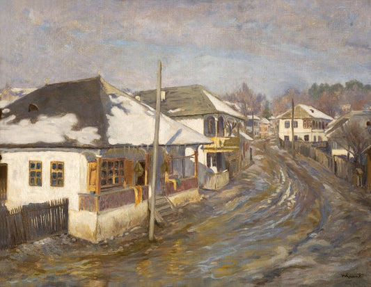 Winter over the Village by Nicolae Grant