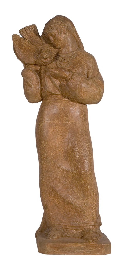 Woman with Pidgeon by Olga Porumbaru