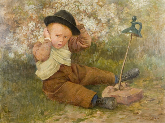 Boy in a Black Hat by Peske Geza