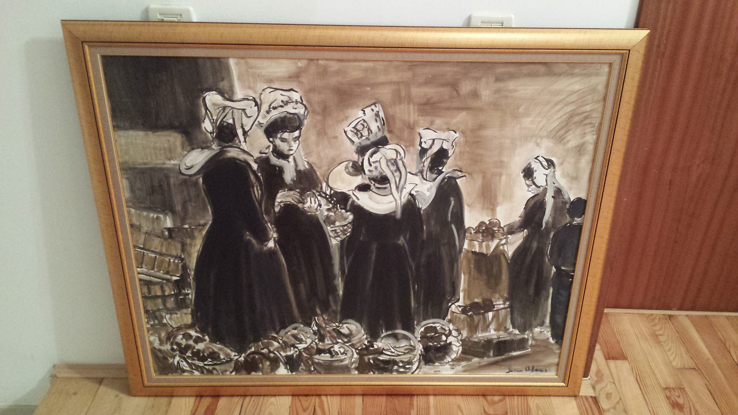 Breton Women at the Market by Sorin Adam