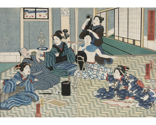 Six Characters by Utagawa Kuniyoshi