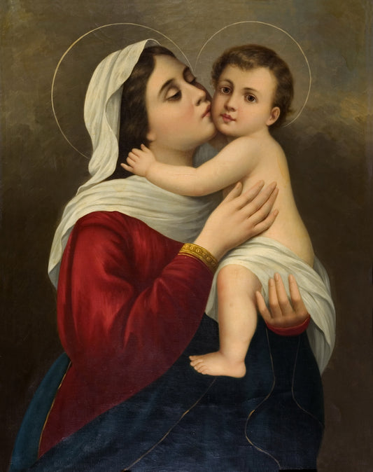 19th-20th Century Italian School-Madonna with Child by Unknown